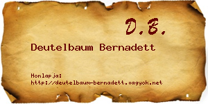 Deutelbaum Bernadett névjegykártya